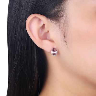 Vrouwen Roze Sterling Silver Jewelry Earrings