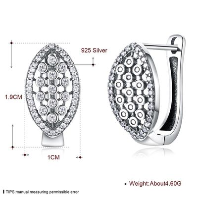 1.9x1cm 4,6 Gram Echt Diamond Earrings Hanukkah 925 Sterling Silver Earrings