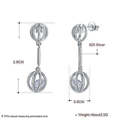 de Steenoorringen van 0.12oz 2.8X0.8cm Sapphire Stud Earrings Alloy Zircon