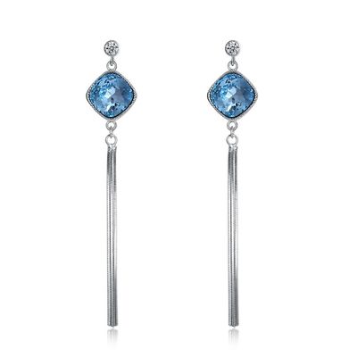 7.1cm 0.19oz Sterling Silver Jewelry Earrings Unisex de Oorringssgs van de Leeswijzerdaling