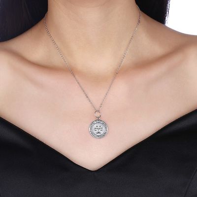 16in 0.9g Paw Print Necklace Lovely 3A CZ 925 Zilveren Halsband