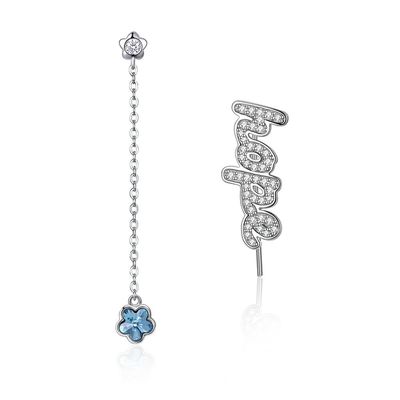 2.3in 3.7g van de de Oorringen de Unisex-Legering van de Leeswijzerdaling Daling Diamond Flower Earrings