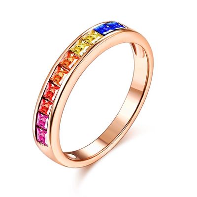 8.3in 0.07oz Sterling Silver Crystal Ring 14k ODM van Zirkoonverlovingsringen