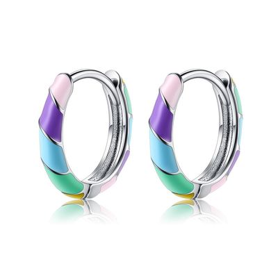 2.5x20mm ODM van de Hoepeloorringen van 1 Gramsterling silver jewelry earrings S925 Kleurrijke