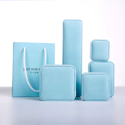 2.8X3.3X1.4in 0.8gram Juwelendocument dat Gerecycleerde Blauwe de Juwelenvakjes verpakt van het Kartonfluweel
