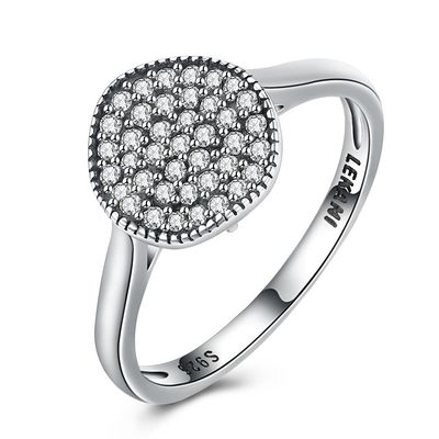 Manier Ring Zircon Diamonds Stone 925 Sterling Silver Engagement Wedding Band Ring For Women