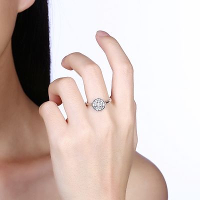 Manier Ring Zircon Diamonds Stone 925 Sterling Silver Engagement Wedding Band Ring For Women