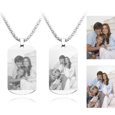 van de het Beeldtegenhanger van 3gram 1.96in Gepersonaliseerde van het de Halsbandroestvrije staal OEM van de de Fotohalsband