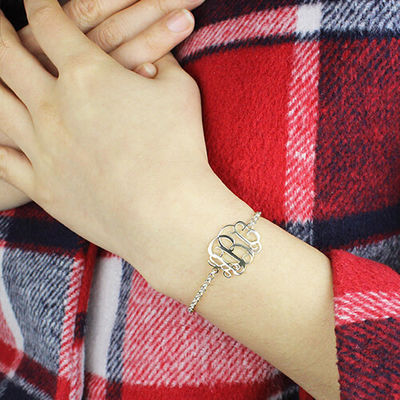 7.48in 0.42oz Sterling Silver Personalized Name Bracelets Zilveren de Armbandodm van de Naamplaat