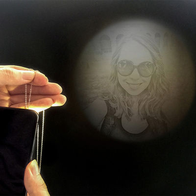 0.28in 0.17oz van de het Meisje Projecterende Foto van Douane Zilveren Halsbanden de Halsbandodm