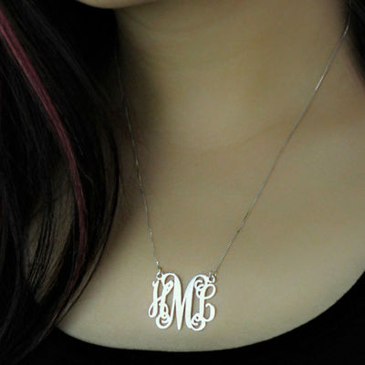 1.8ft plateerde het 0.07oz Gepersonaliseerde Goud van de Monogramhalsband Drie SGS van de Brievenhalsband