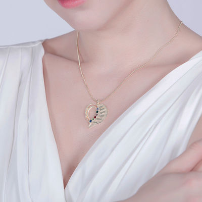 van de de Fototegenhanger van 7gram 0.1in Gepersonaliseerde van het de Liefdehart Halsband Gegraveerde de Halsbandsgs