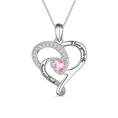 0.2in 0.14oz Hart Gevormde Diamond Necklace Moon Birthstone Necklace SGS