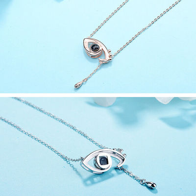 3,9 gram 0.48X0.84in Angel Eyes Necklace Custom Light-ODM van de Projectiehalsband