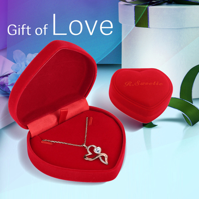 Rose Gold Crystal Double Heart-Halsband 18in Geplateerd de Kristallenrhodium van 0.29oz Austrian crystal