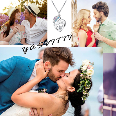 1.92x1.6cm 925 Sterling Silver Heart Pendant Necklace Dubbel Vrij Liefdenikkel