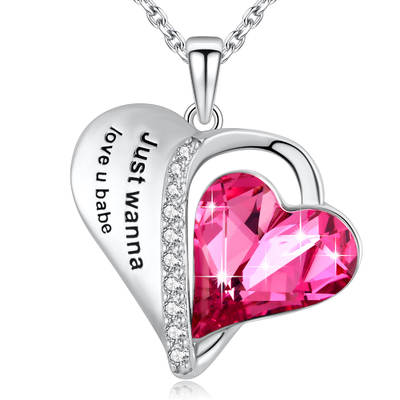 0.79x0.98in Esthetisch Sterling Silver Heart Pendant Necklace Liefdeu Babe Heart