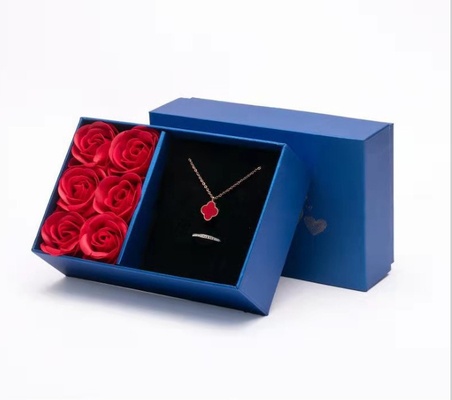 115*115*110 mm 0,406 van de de Juwelendoos van kg Rose Flower Gift Jewelry Box Verpakkende van de de Halsbanddoos de Oorringsdoos Ring Box